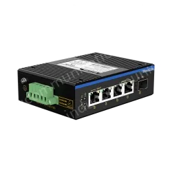 1 Port Gigabit SFP + 4 Ports Gigabit RJ45 Din-Rail Unmanaged Industrial Ethernet Switch