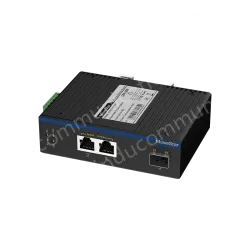 1 Port 100M F(x) + 2 Ports 10/100M T(x) Din Rail Industrial media converter