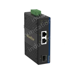 1 Port 100M F(x) + 2 Ports 10/100M T(x) Din Rail Industrial media converter