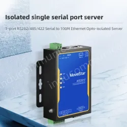 1 Port RS232/485/422 Serial to 100M Ethernet Opto-isolated Server