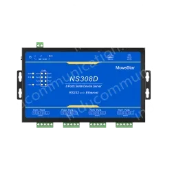 8 Ports RS232 Serial to 100M Ethernet Server